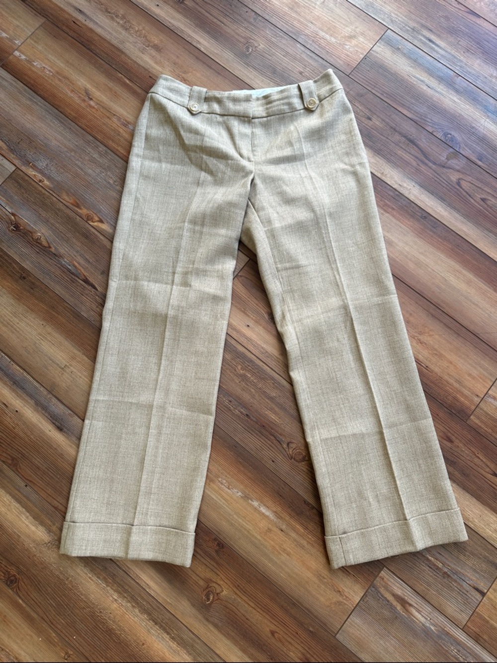 Worthington Beige Herringbone Petite Dress Pants
